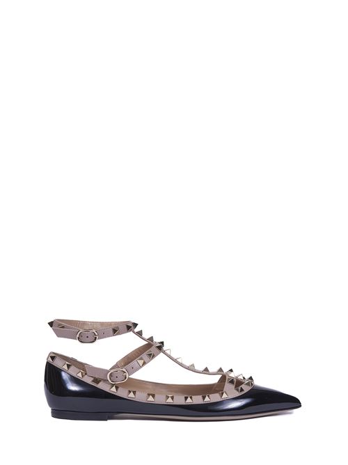 Rockstud ballerina in patent leather VALENTINO GARAVANI | 5W2S0376VNWN91